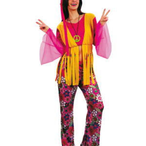Disfraz Adultos Hippie Peace Mujer