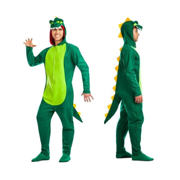 disfraz dinosaurio verde