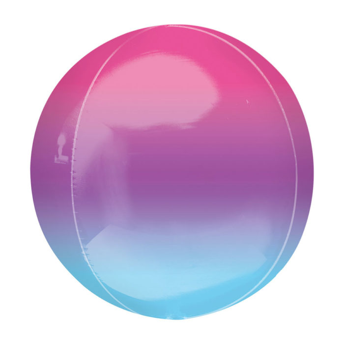 globo purpura azul