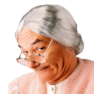 peluca abuela blanca mujer