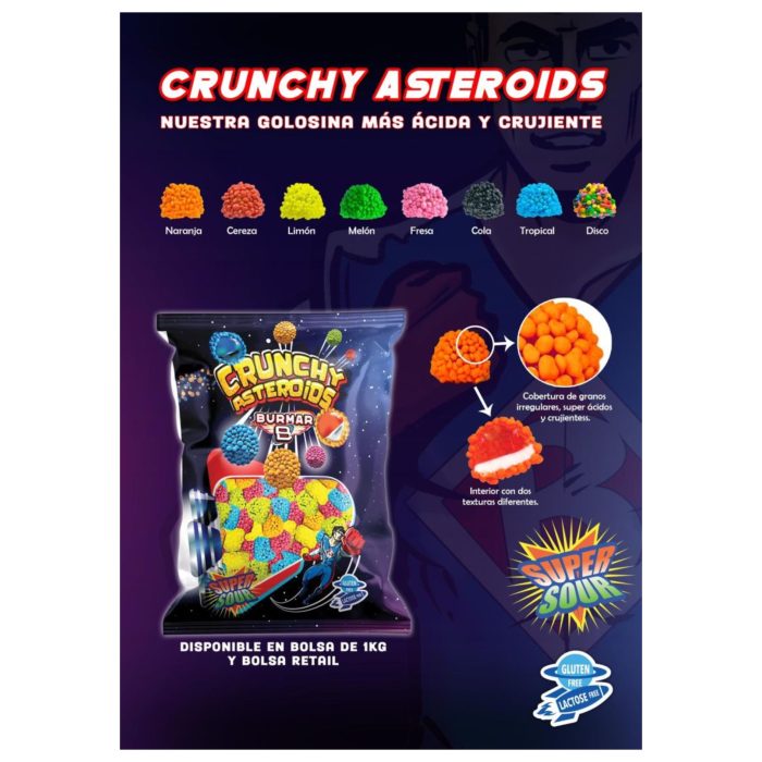 Bolsa Crunchy Asteroides BURMAR Surtido 1kg - Imagen 2